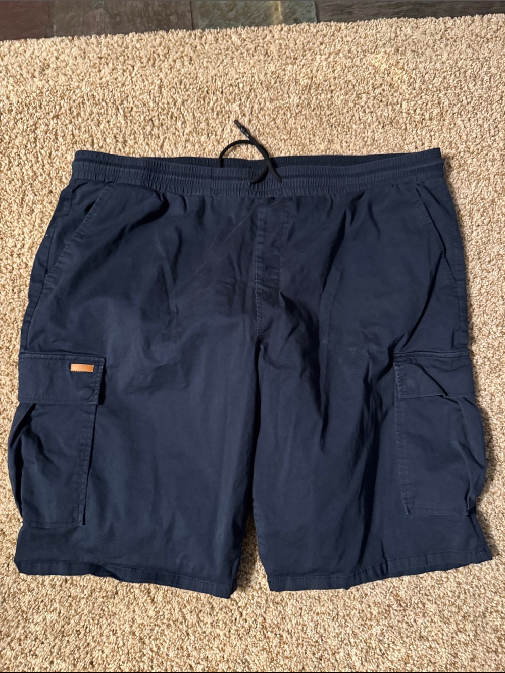 Men's Navy Cargo Shorts with Utility Pockets